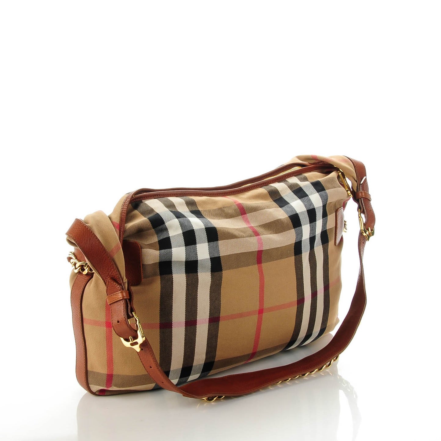 House Check Chain Hobo Tan