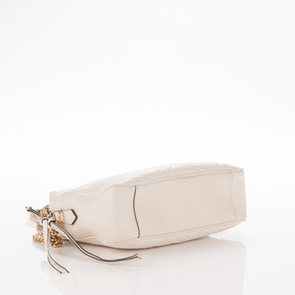 Gucci Calfskin Matelasse Medium GG Marmont Chain Shoulder Bag Mystic White 4 of 11