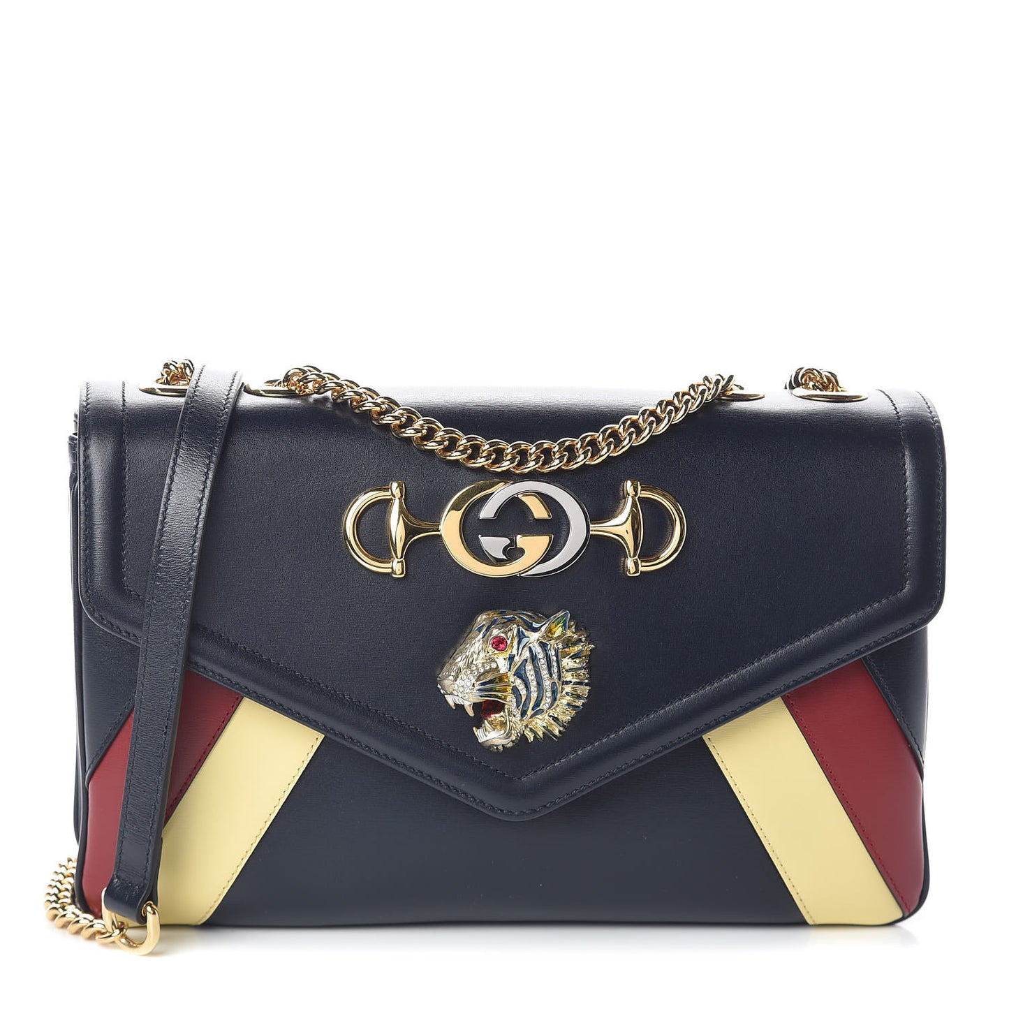 Vitello Palmellato Lux Crystal Medium Rajah Shoulder Bag Blue Romantic Cerise Butter Multicolor