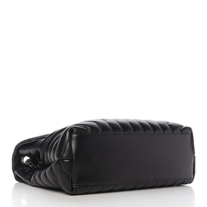 Saint Laurent Calfskin Y Quilted Monogram Medium Loulou Chain Satchel Black 2 of 17