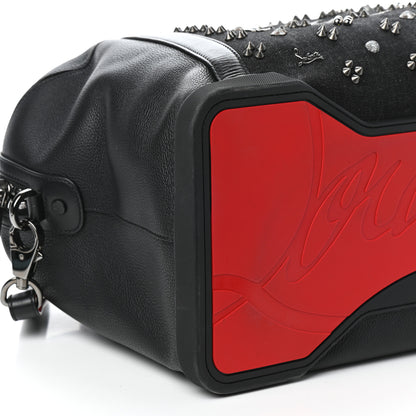 Christian Louboutin Calfskin Studded Spikes Shoulder Bag Black 9 of 9
