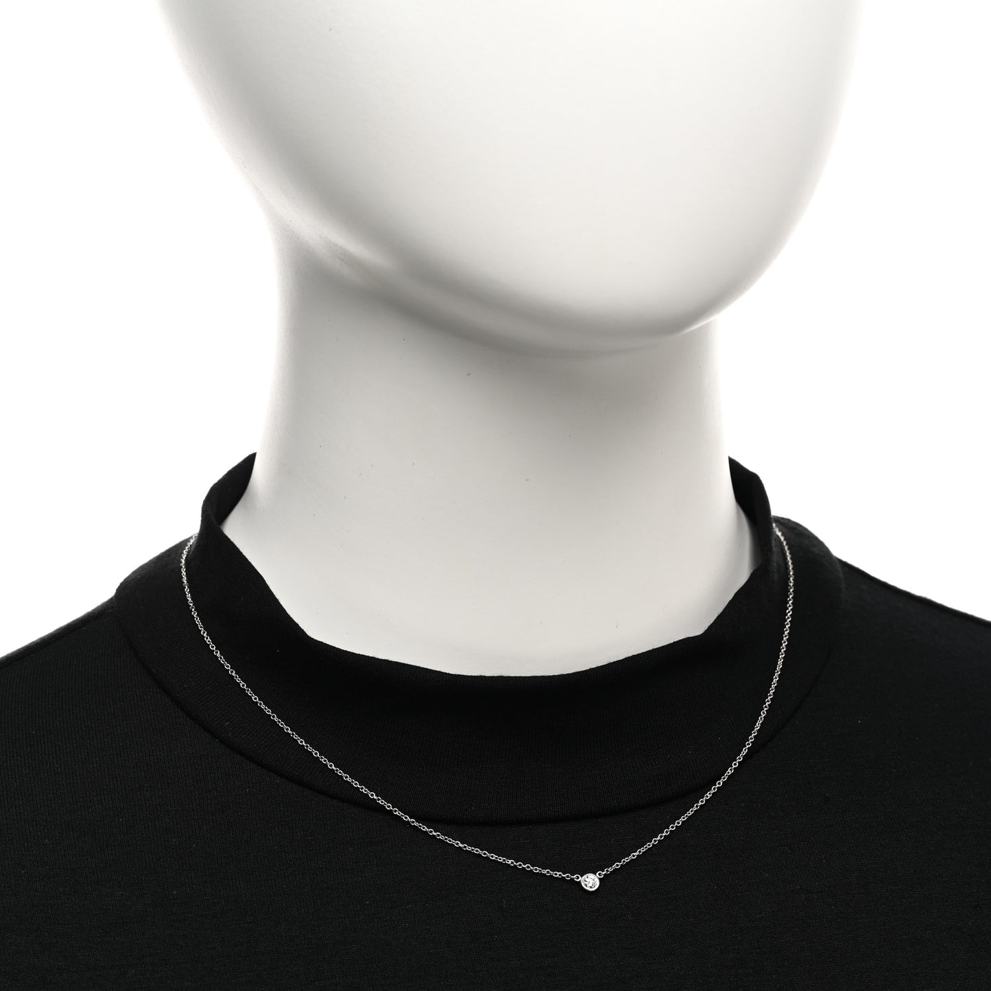 Platinum Diamond .12ct Elsa Peretti Diamonds by the Yard Pendant Necklace