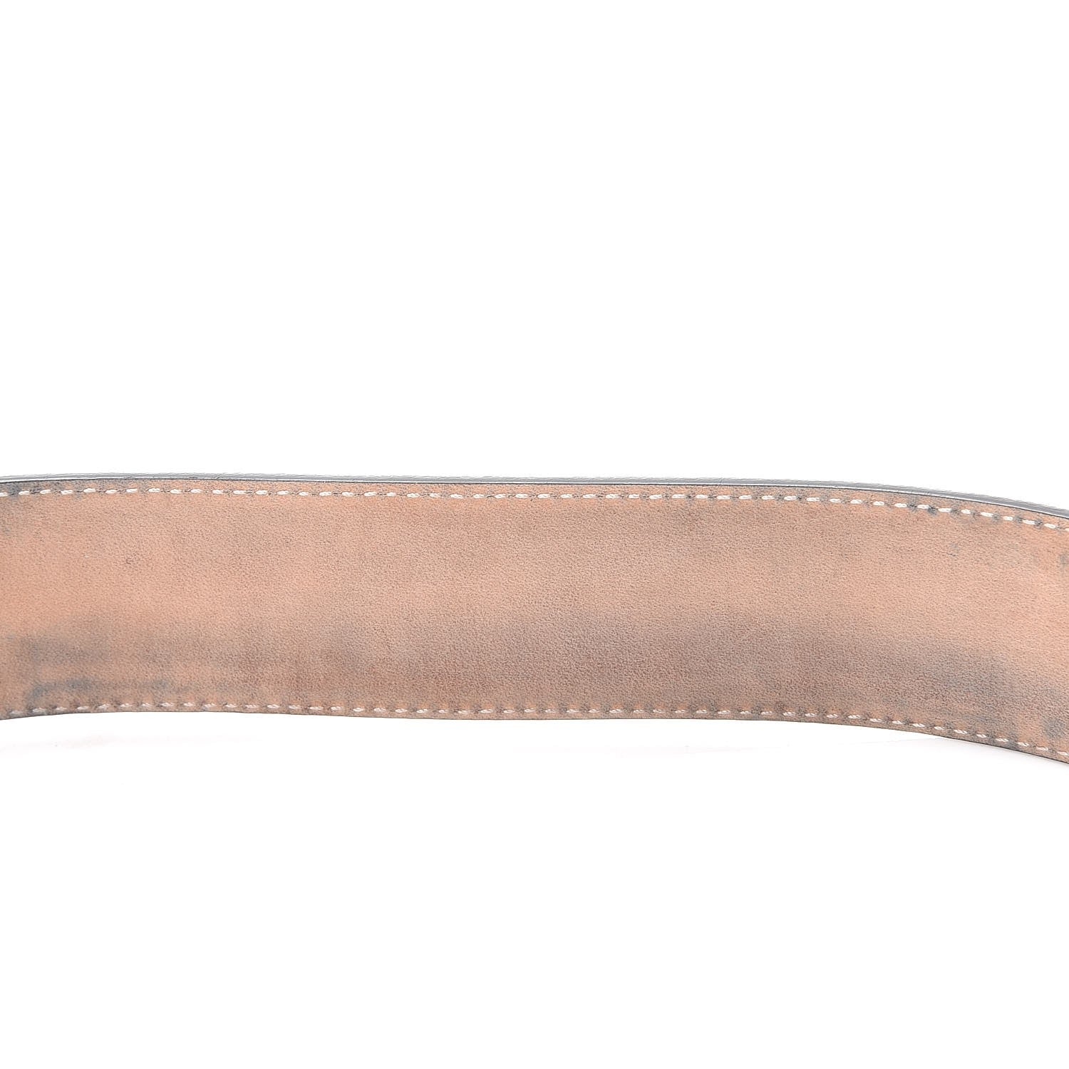 Gucci GG Supremem Monogram Selleria Calfskin Square Spur 40mm Belt 95 38 Beige Blue 9 of 10