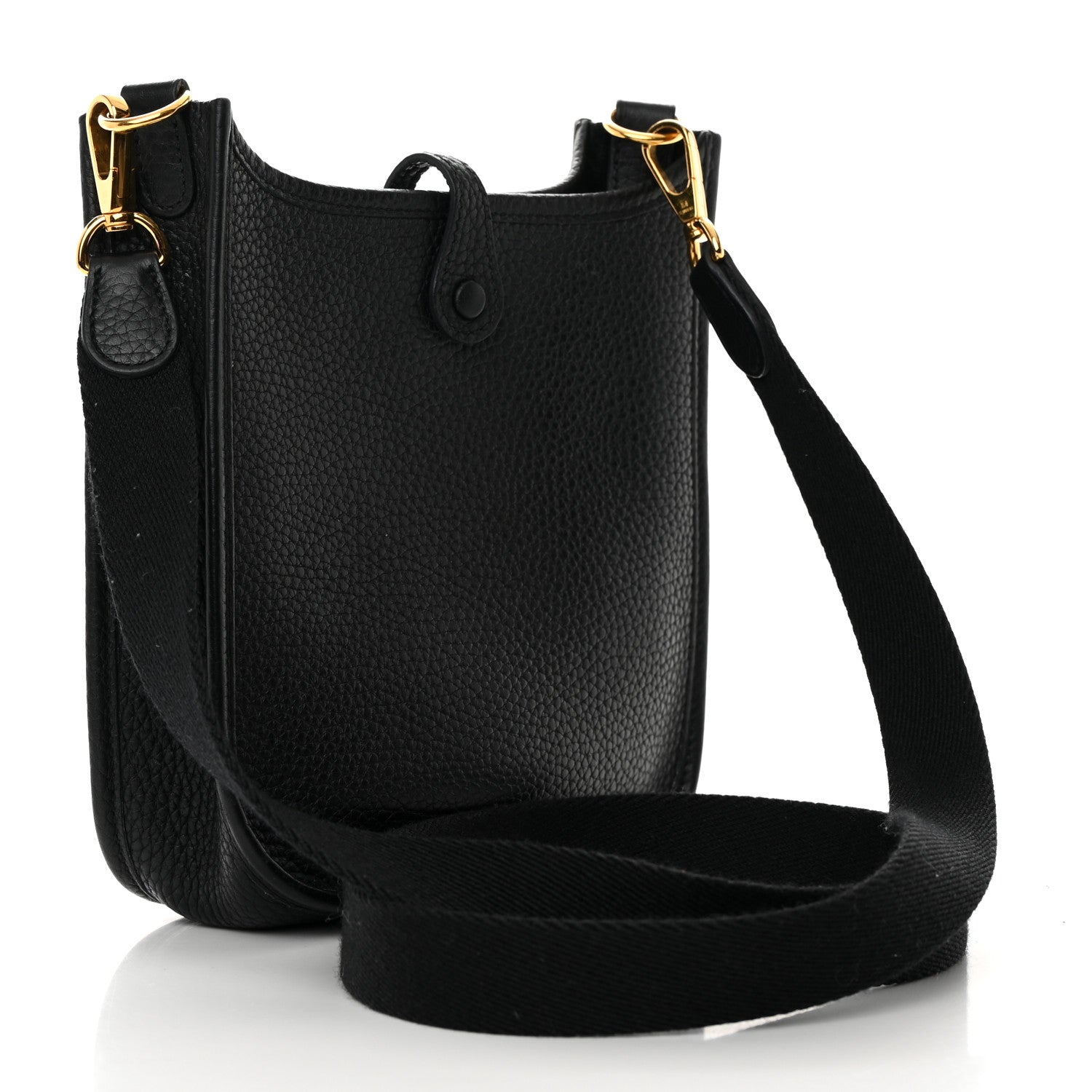 Hermes Taurillon Clemence Evelyne TPM Black 3 of 12