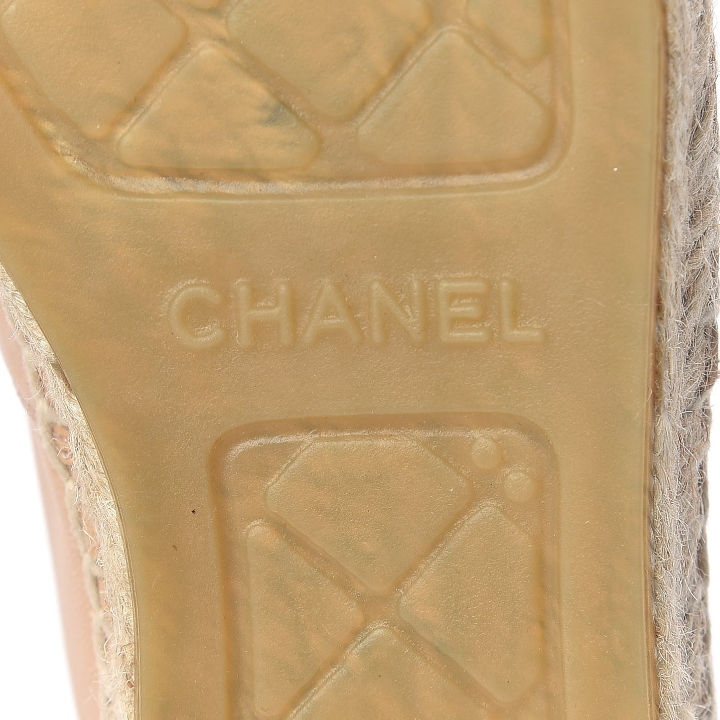 Lambskin CC Espadrilles 36 Beige Black