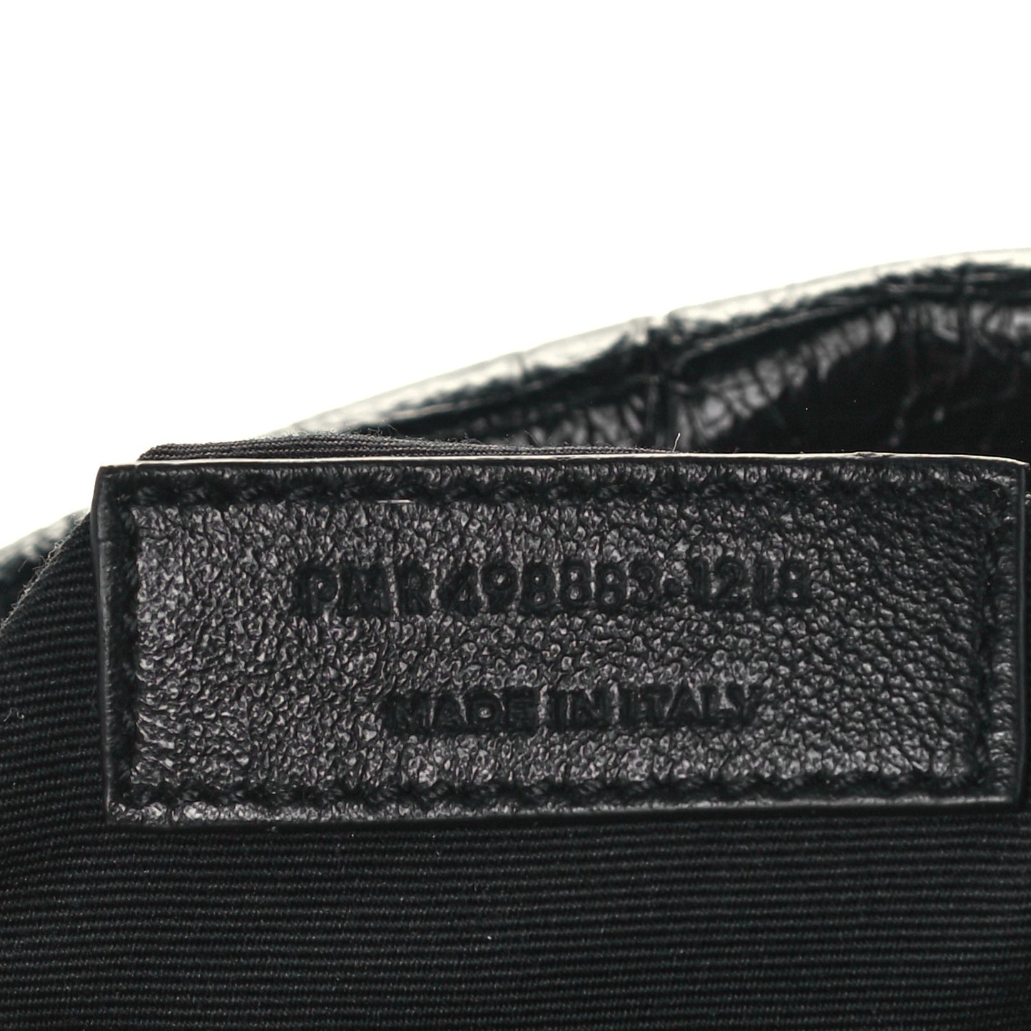 Crinkled Calfskin Matelasse Monogram Large Niki Chain Satchel Black