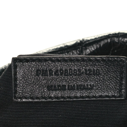 Saint Laurent Crinkled Calfskin Matelasse Monogram Large Niki Chain Satchel Black 7 of 10