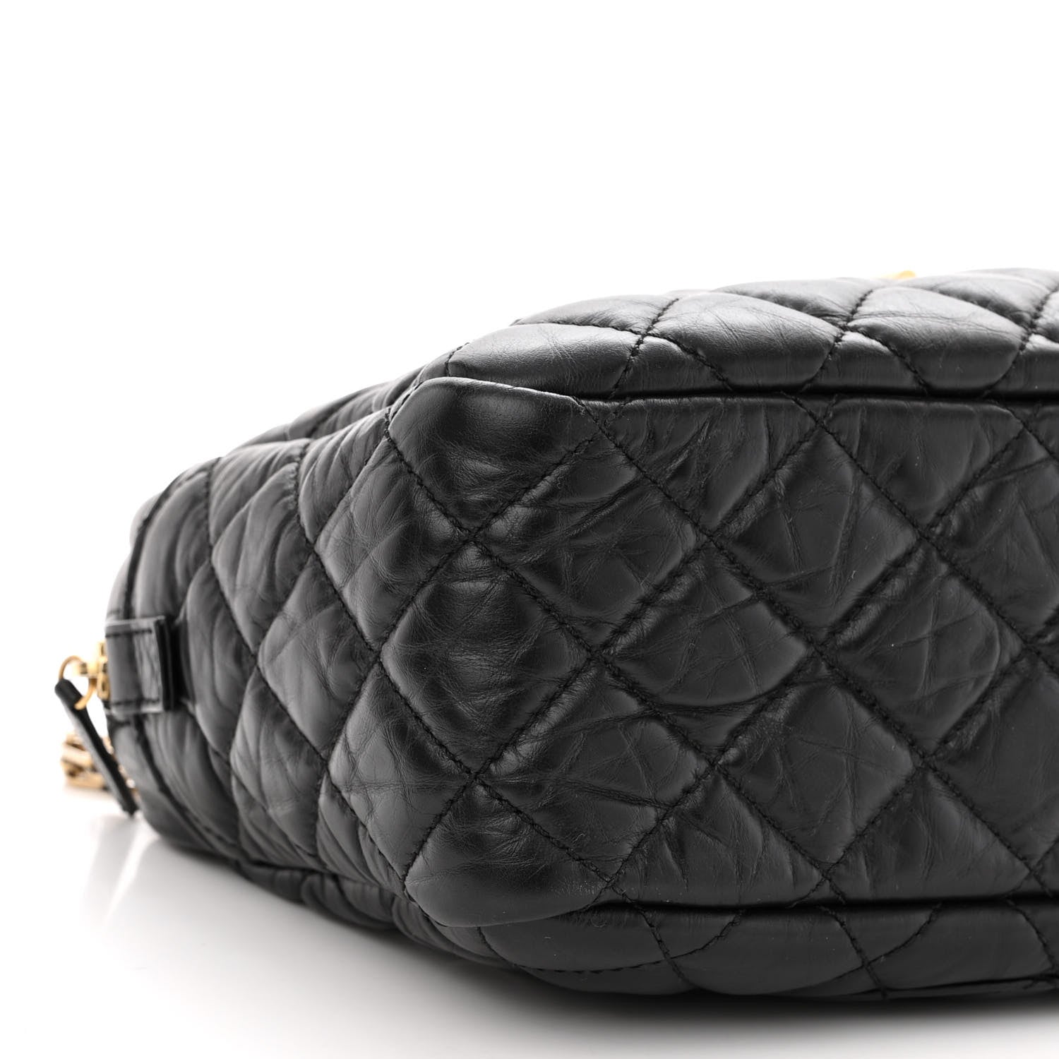 Chanel Aged Calfskin Quilted Medium Reissue Camera Case Black 8 of 9