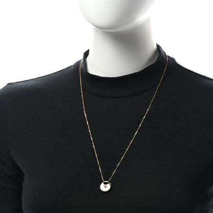 Cartier 18K Yellow Gold Diamond Mother of Pearl SM Amulette de Cartier Pendant Necklace 2 of 5