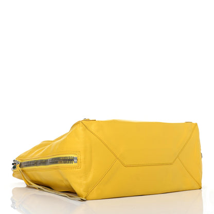 Balenciaga Supple Calfskin Papier A5 Zip Around Tote Jaune Soleil 3 of 4