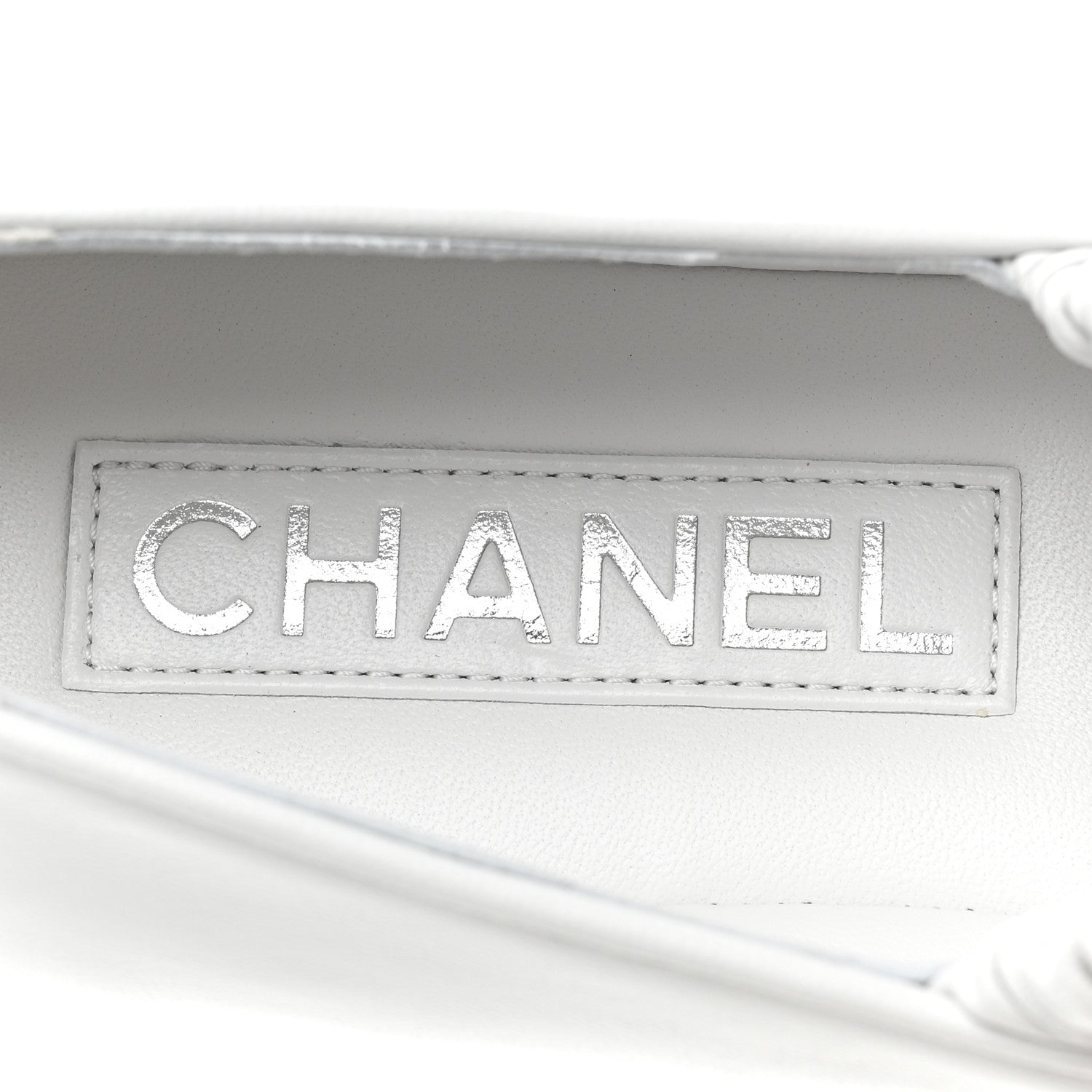 Chanel Lambskin Grosgrain Cap Toe CC Ballerina Flats With Leg Warmers 39.5 White 8 of 10