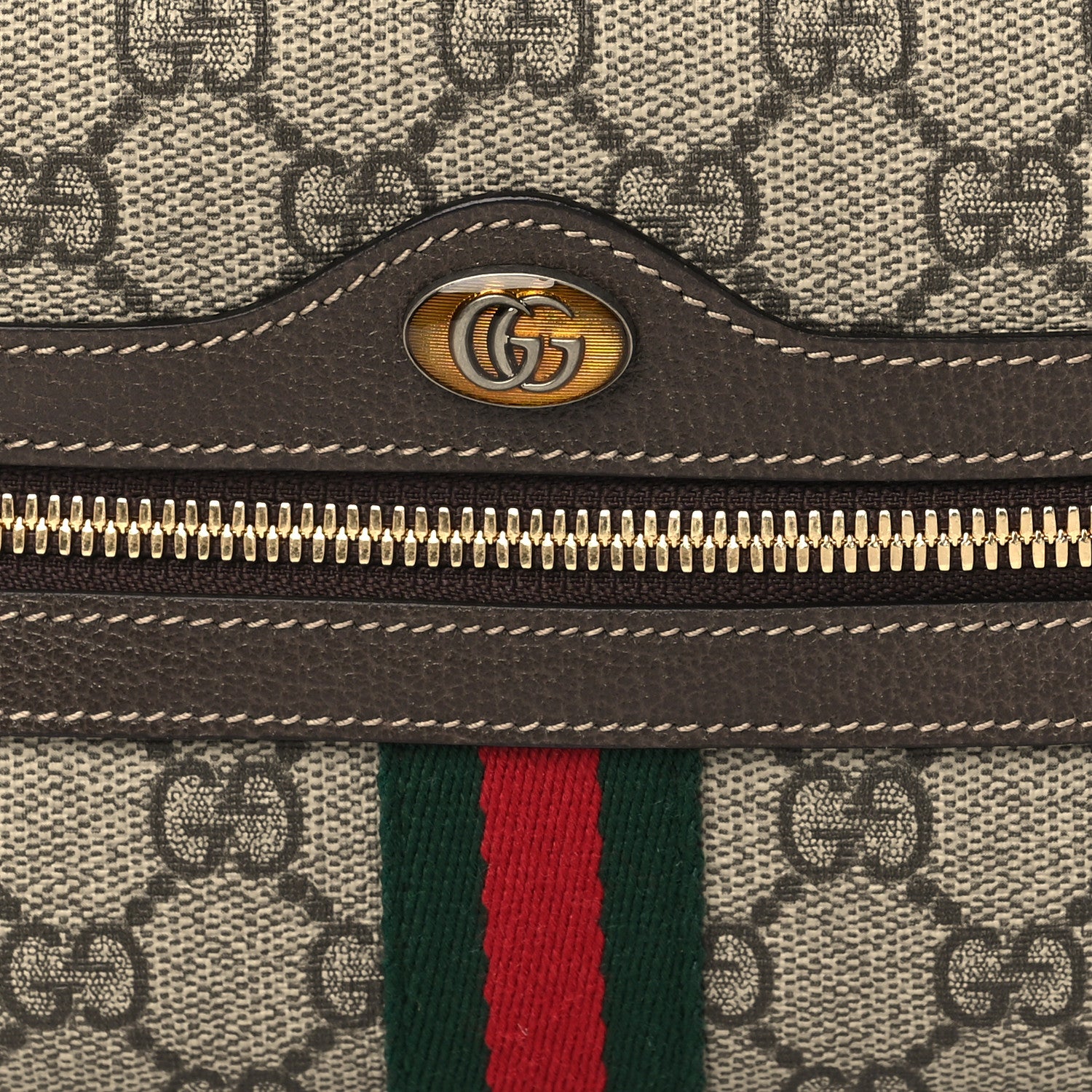Gucci GG Supreme Monogram Web Small Ophidia Belt Bag 75 30 Dark Brown 8 of 8