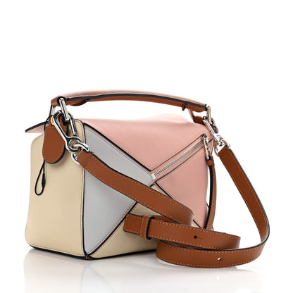 Loewe Calfskin Small Puzzle Bag Soft Pink Tan White 2 of 9