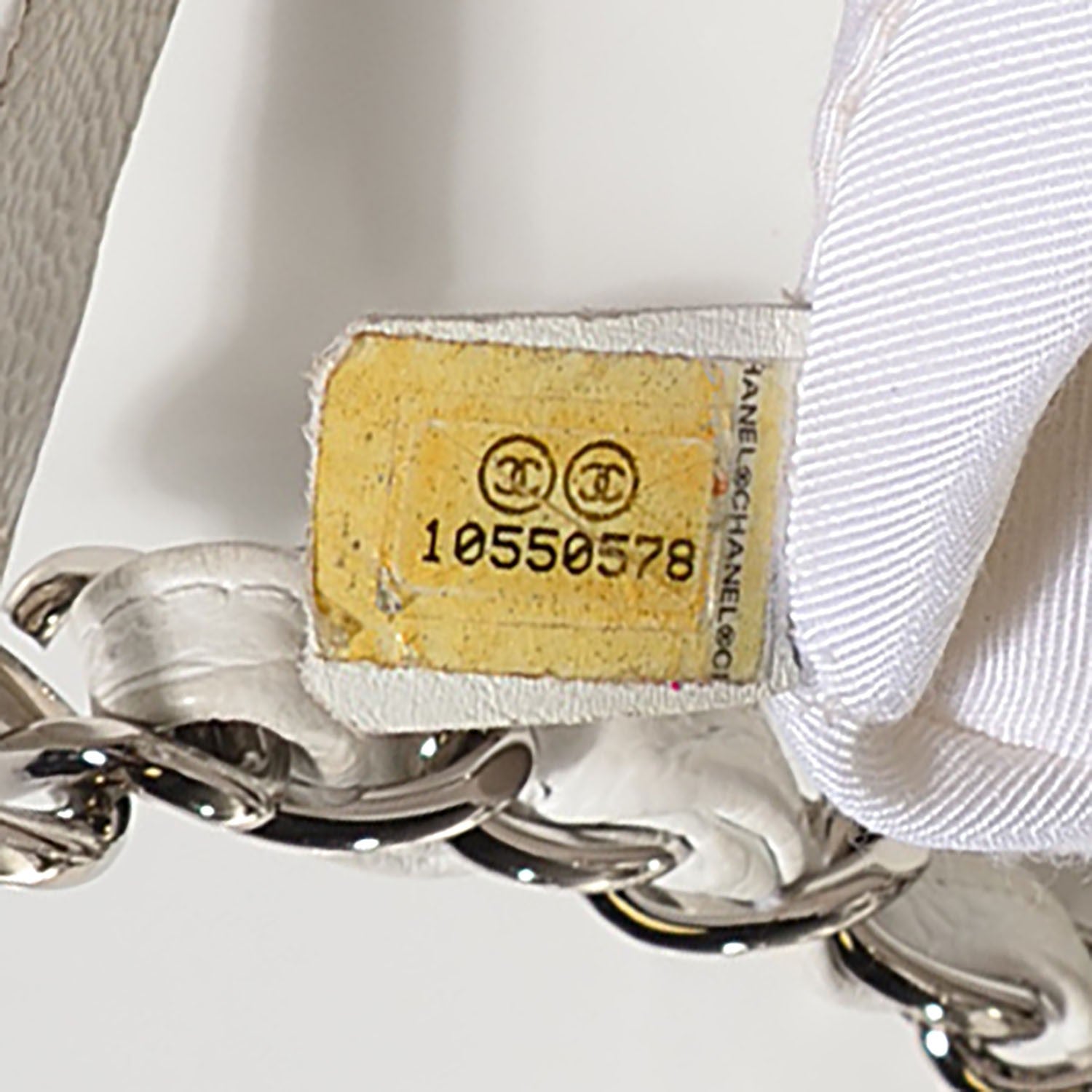 Chanel Caviar Quilted Grand Shopping Tote GST White 6 of 7