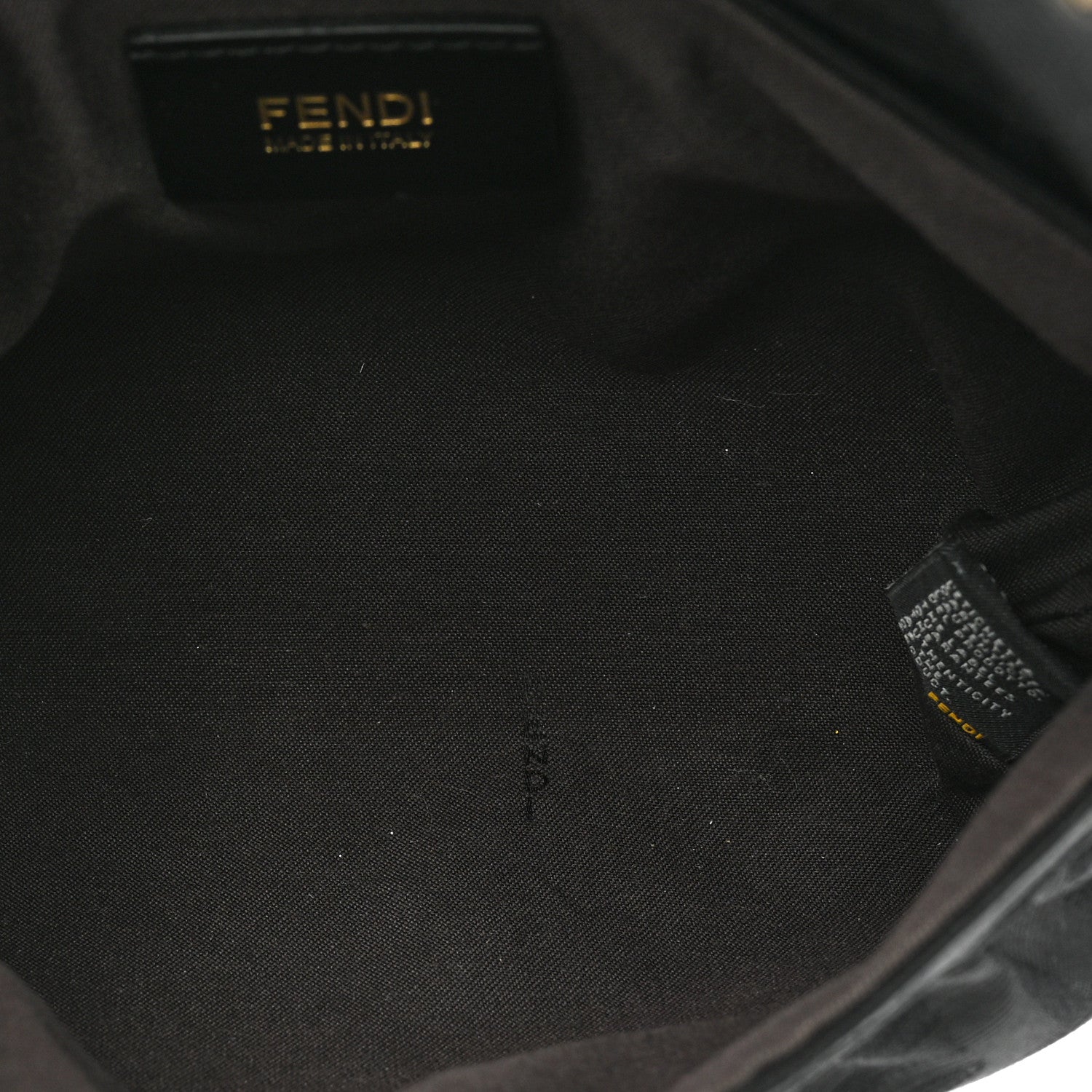 Fendi Zucca Laminata Mini Chef Star Shoulder Bag Black 5 of 9