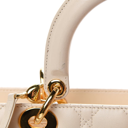 Christian Dior Lambskin Cannage Large Lady Dior Light Beige 21 of 21
