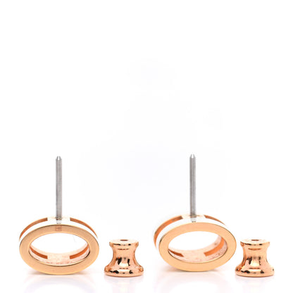 Hermes Gold Lacquered Mini Pop H Earrings White 3 of 6