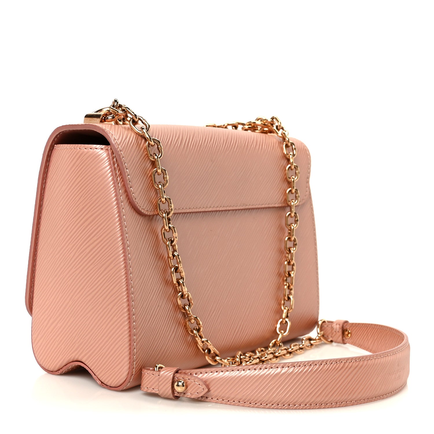 Louis Vuitton Metallic Epi Twist Shoulder Bag MM Rose Blossom Pink 4 of 11