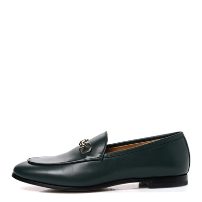 Gucci Calfskin Womens Jordaan Loafers 38 Green 1 of 11