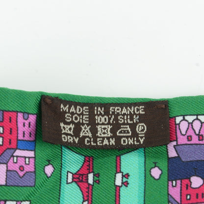 Hermes Silk Rive Droite Rive Gauche Twilly Vert Rose Bleu 5 of 5