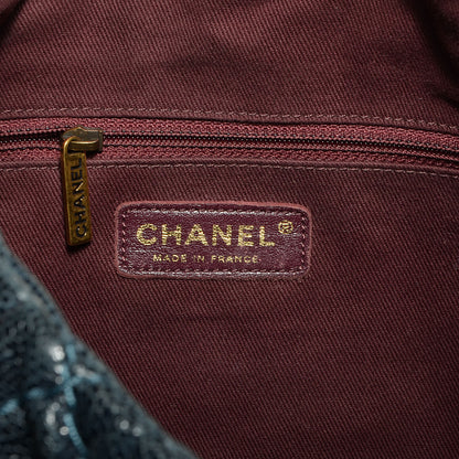 Chanel Crumpled Grained Calfskin Coco Pleats Hobo Dark Blue 6 of 8