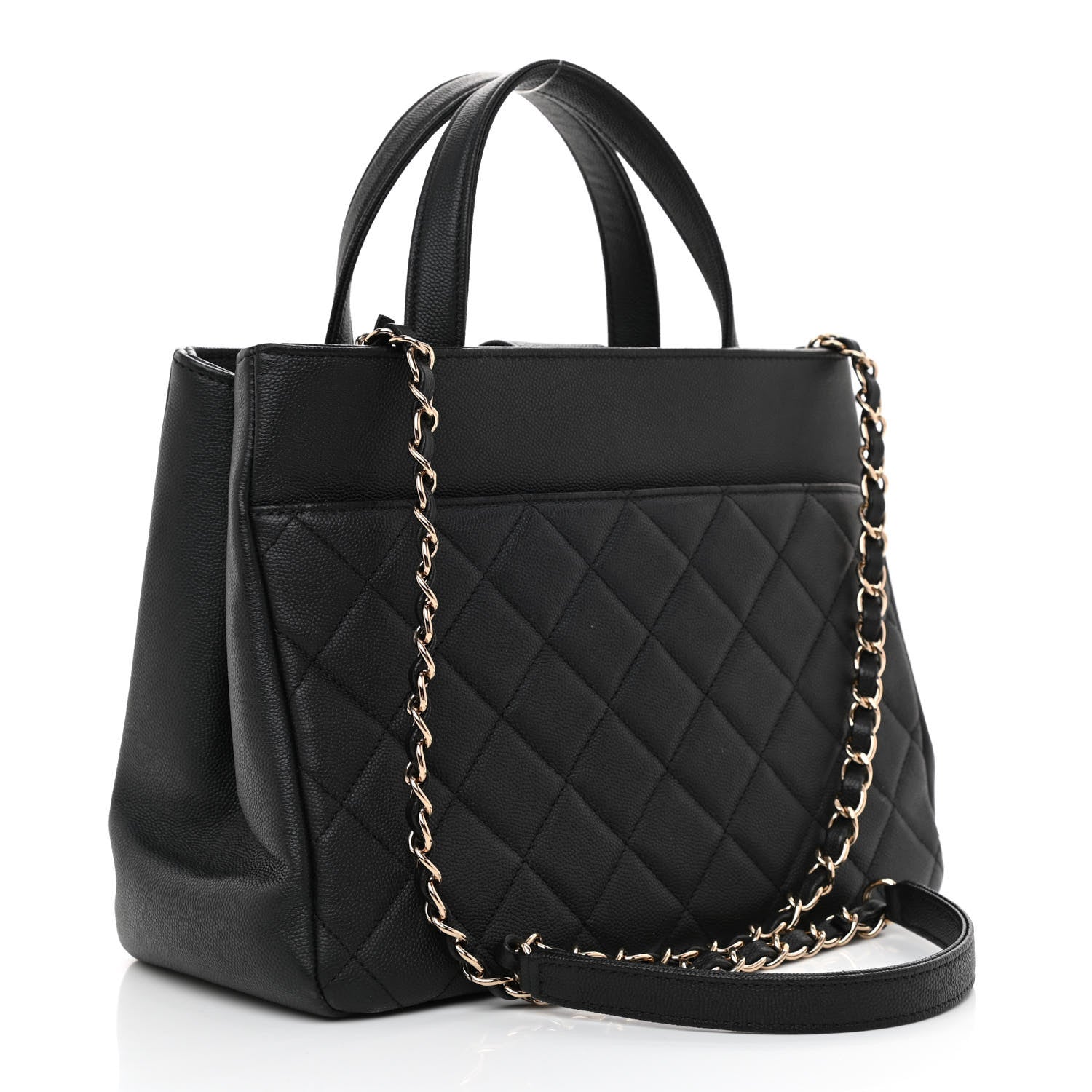Chanel Caviar Quilted Small Business Affinity Shopping Bag Black 3 of 11