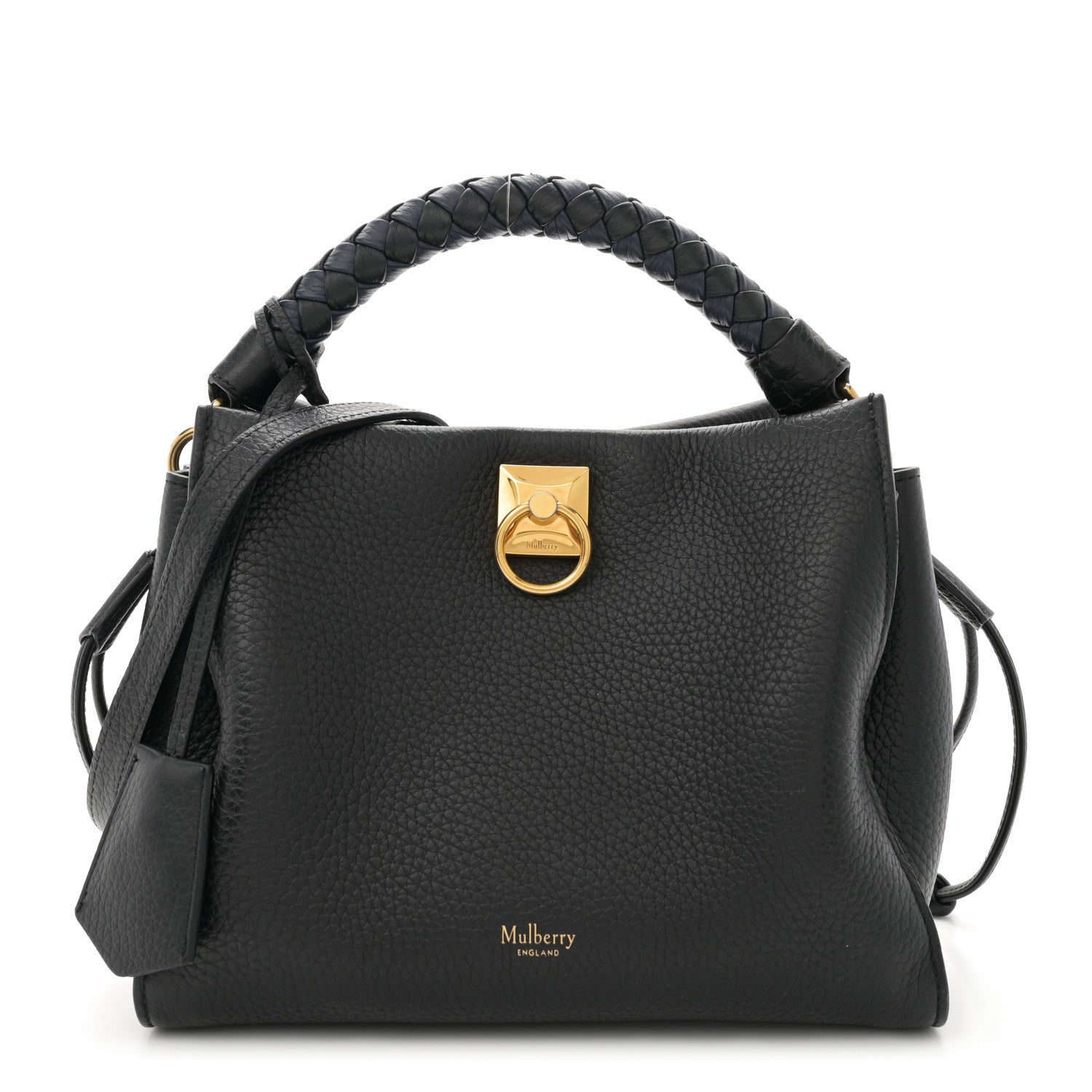 Mulberry Heavy Grain Small Iris Tote Black 1 of 11