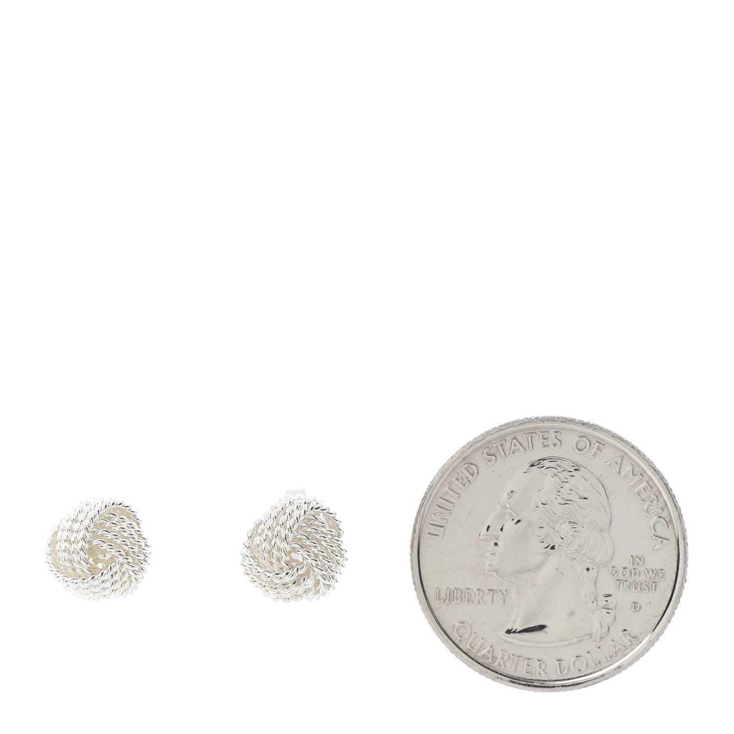 Tiffany Sterling Silver Twist Knot Earrings 2 of 5