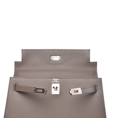 Hermes Epsom Kelly Sellier 25 Etain 17 of 40