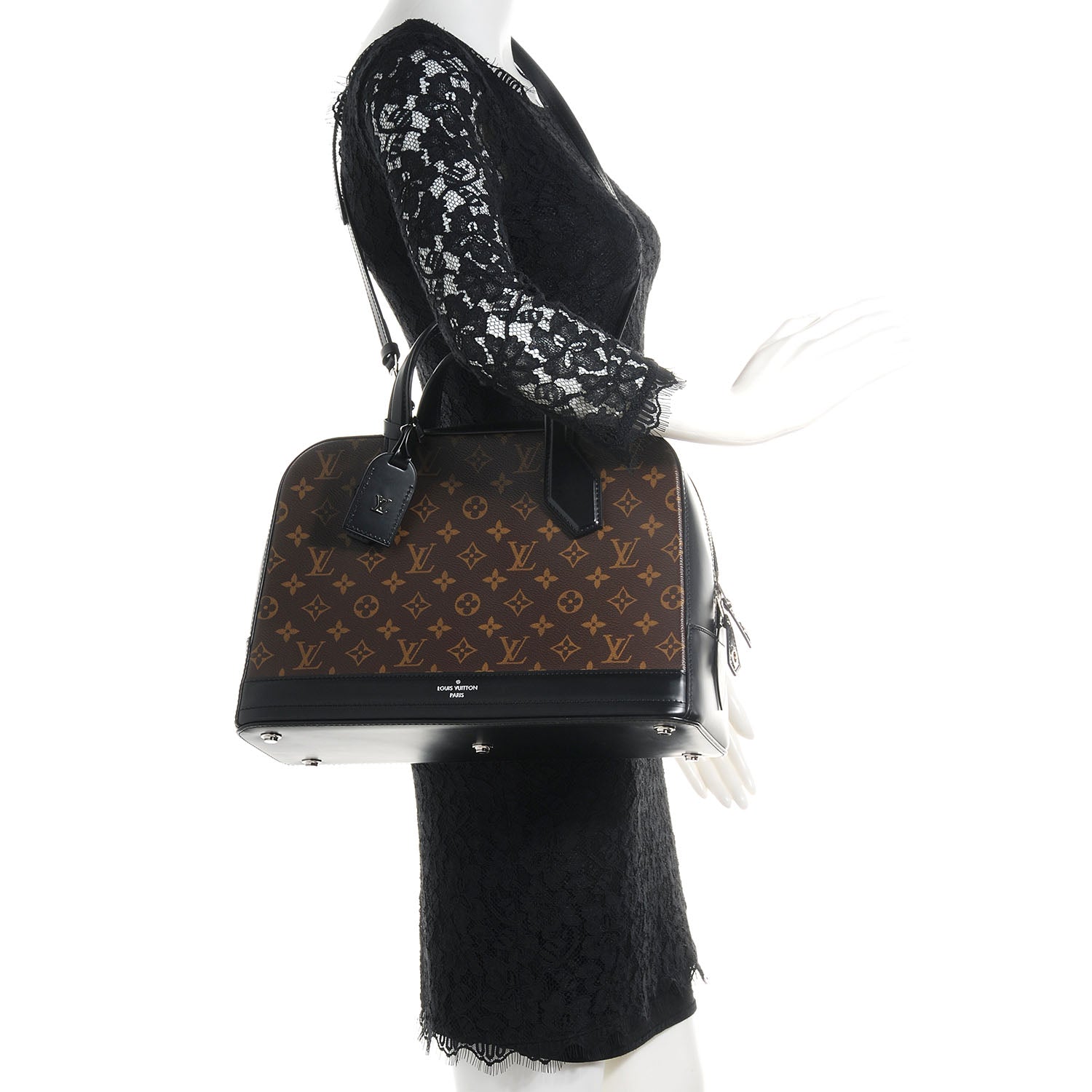 Louis Vuitton Monogram Dora MM Black 2 of 8