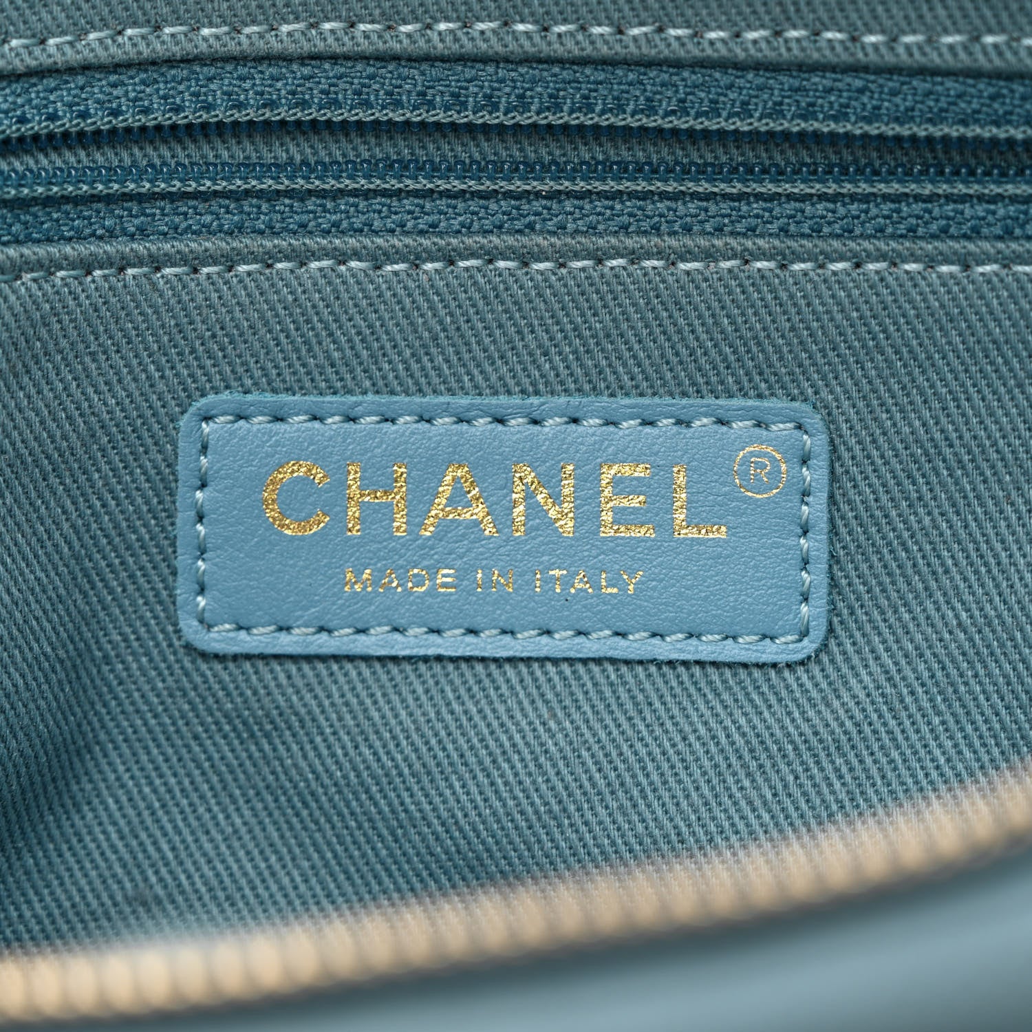 Chanel Caviar Quilted Business Affinity Waist Bag Blue 7 of 13