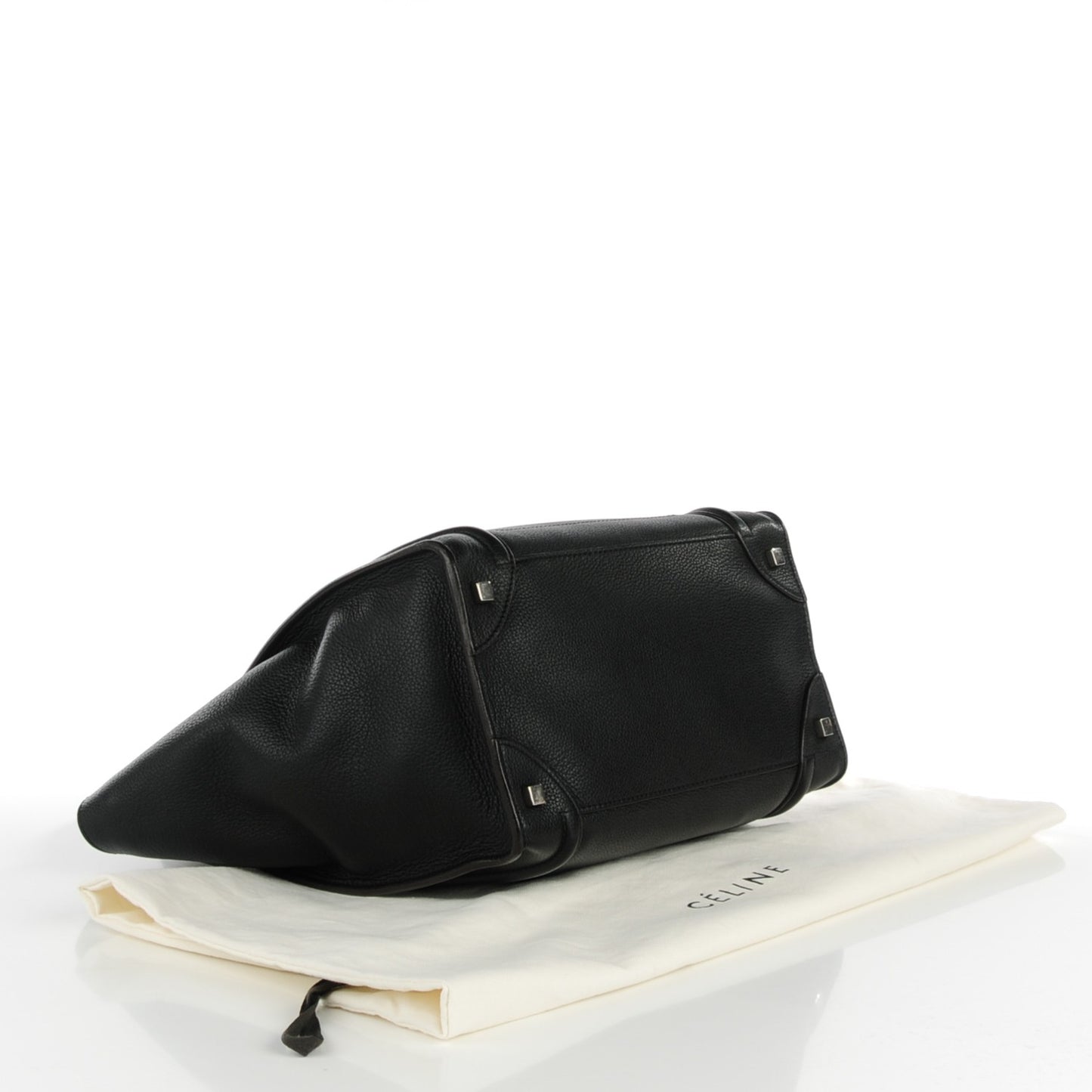 Drummed Calfskin Mini Luggage Black