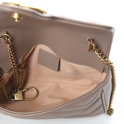 Gucci Calfskin Matelasse Super Mini GG Marmont Shoulder Bag Porcelain Rose 4 of 6