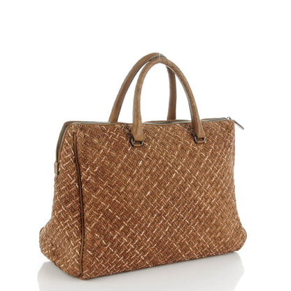 Bottega Veneta Intrecciato Paglia Tote Cigar 3 of 9