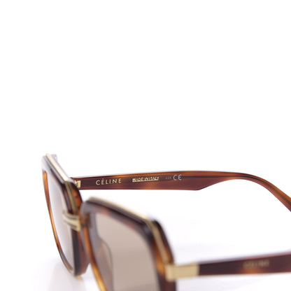 Celine Acetate Square Sunglasses CL40050U Havana 5 of 6