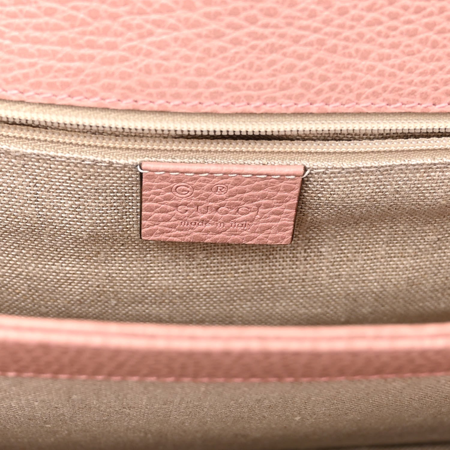 Gucci Dollar Calfskin Interlocking G Shoulder Bag Soft Pink 6 of 10