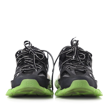 Balenciaga Mesh Nubuck Effect Fabric Glow in the Dark Womens Track Sneakers 38 Black Glow 2 of 11