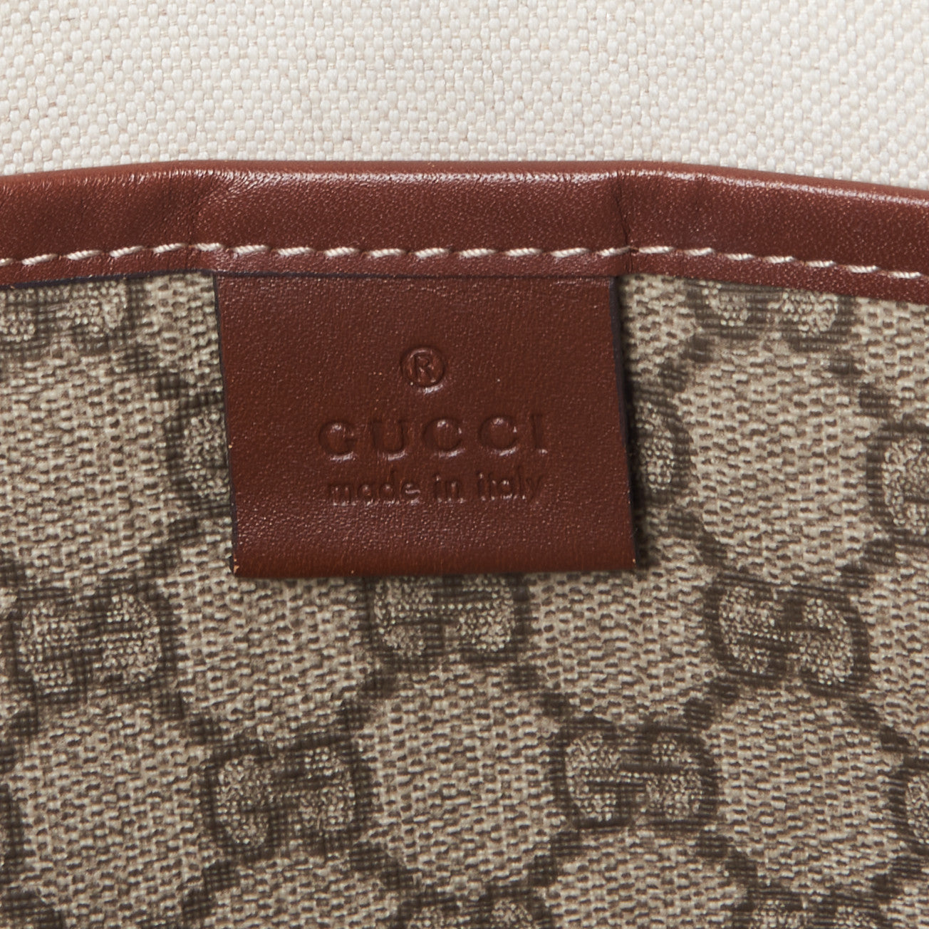 GG Plus Monogram Medium Signature Web Loop Tote Brown