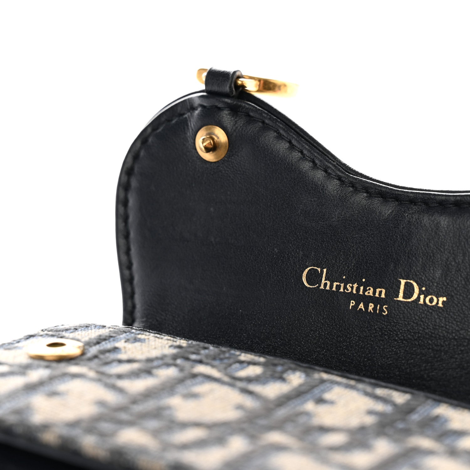 Christian Dior Oblique Saddle Card Holder Blue 8 of 11