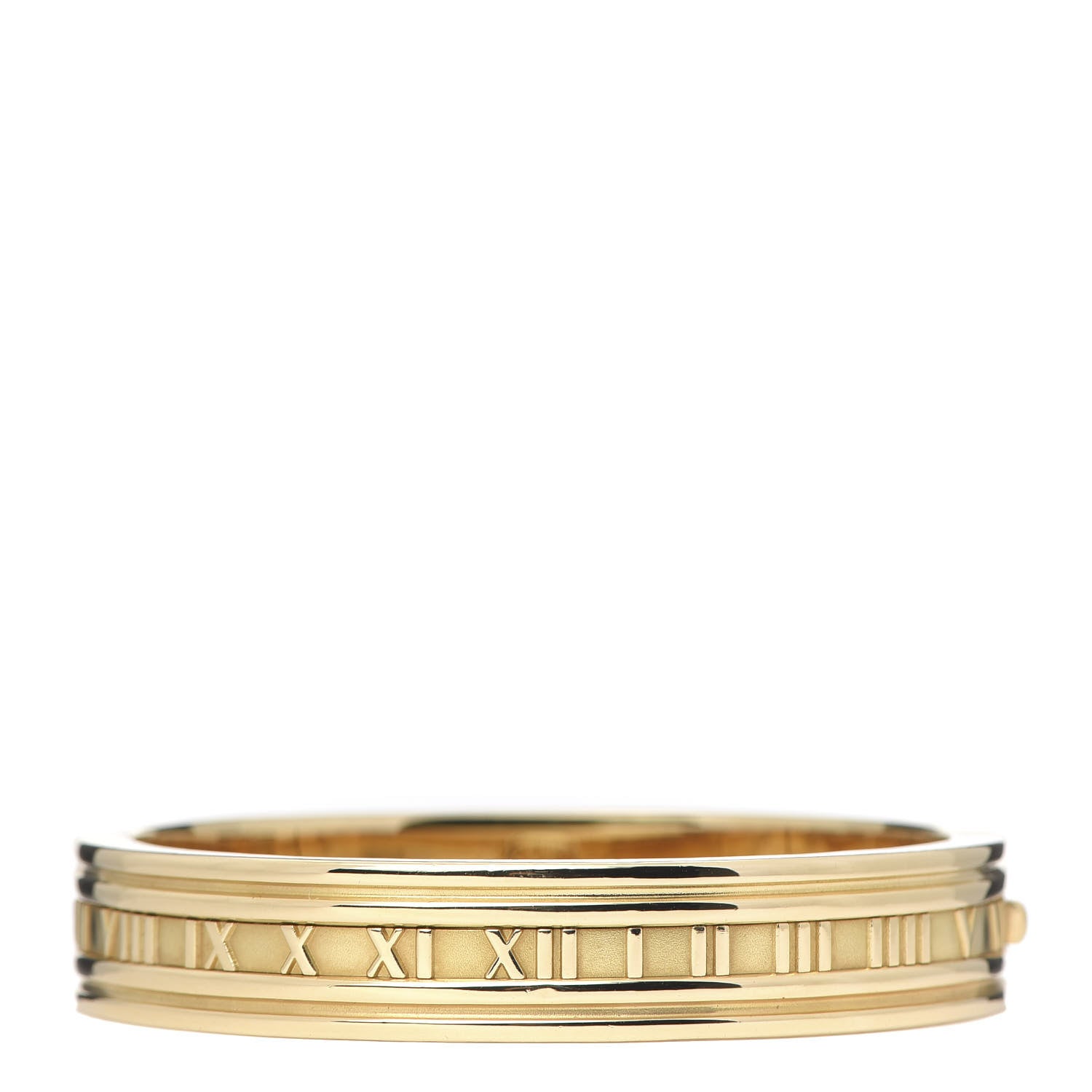 Tiffany 18K Yellow Gold Atlas Hinge Bangle Bracelet 3 of 5