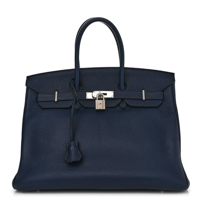 Hermes Togo Birkin 35 Bleu Marine 1 of 12