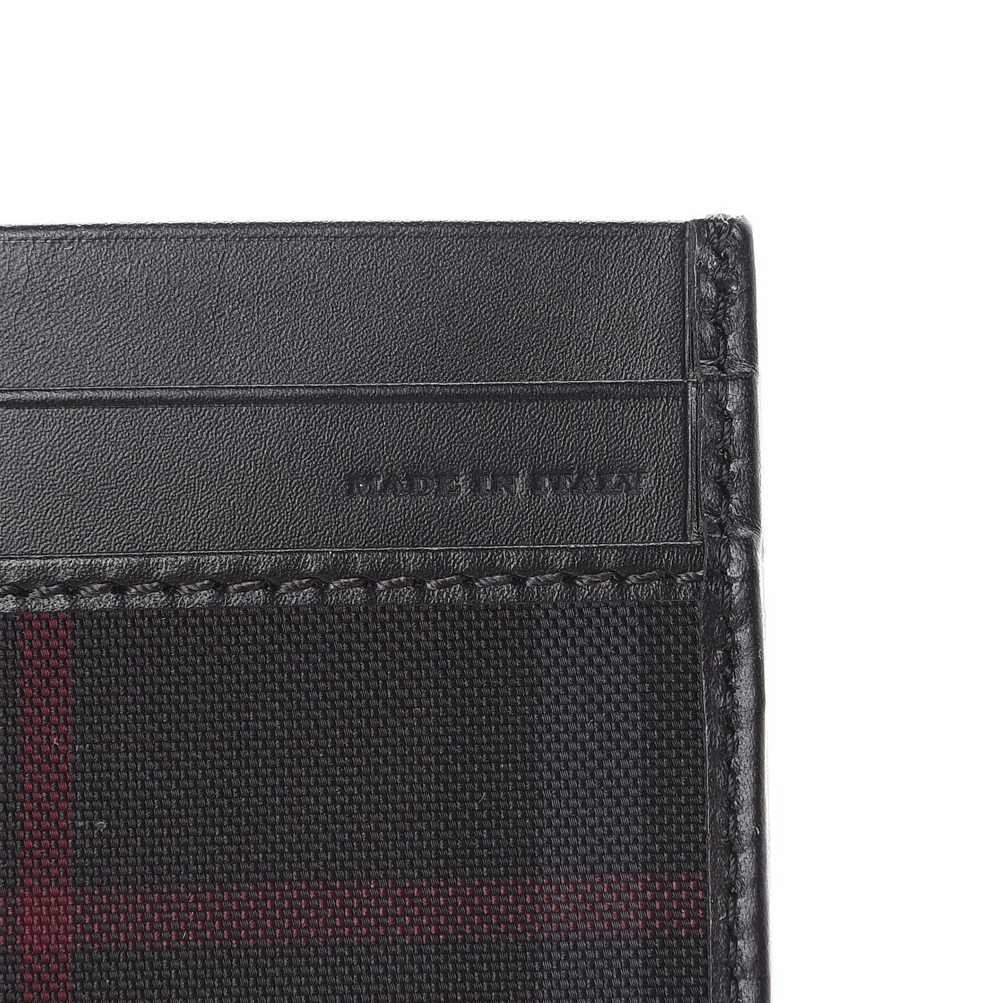 Horseferry Check Calfskin Card Case Charcoal Black