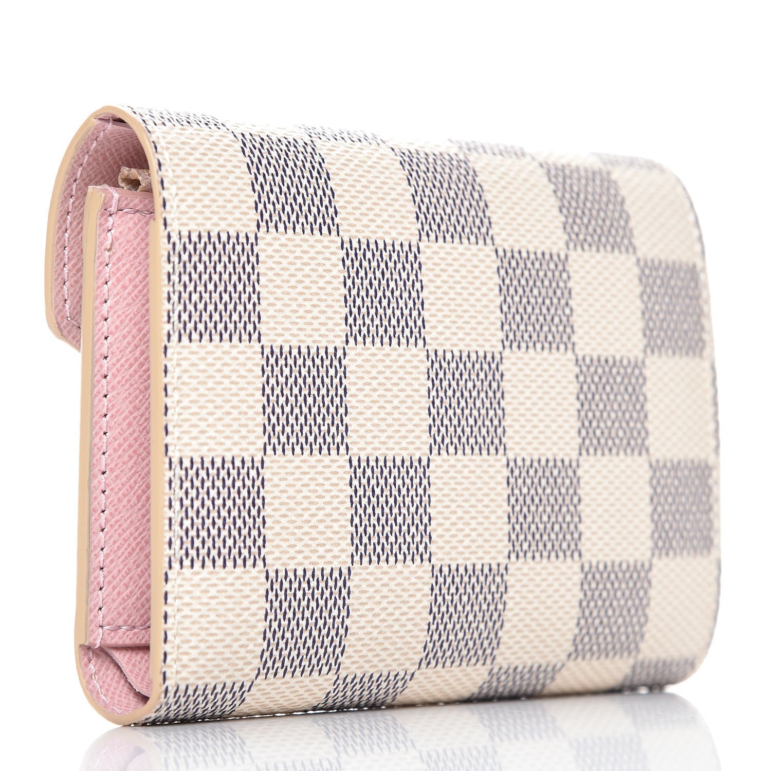 Louis Vuitton Damier Azur Victorine Wallet Rose Ballerine 3 of 8