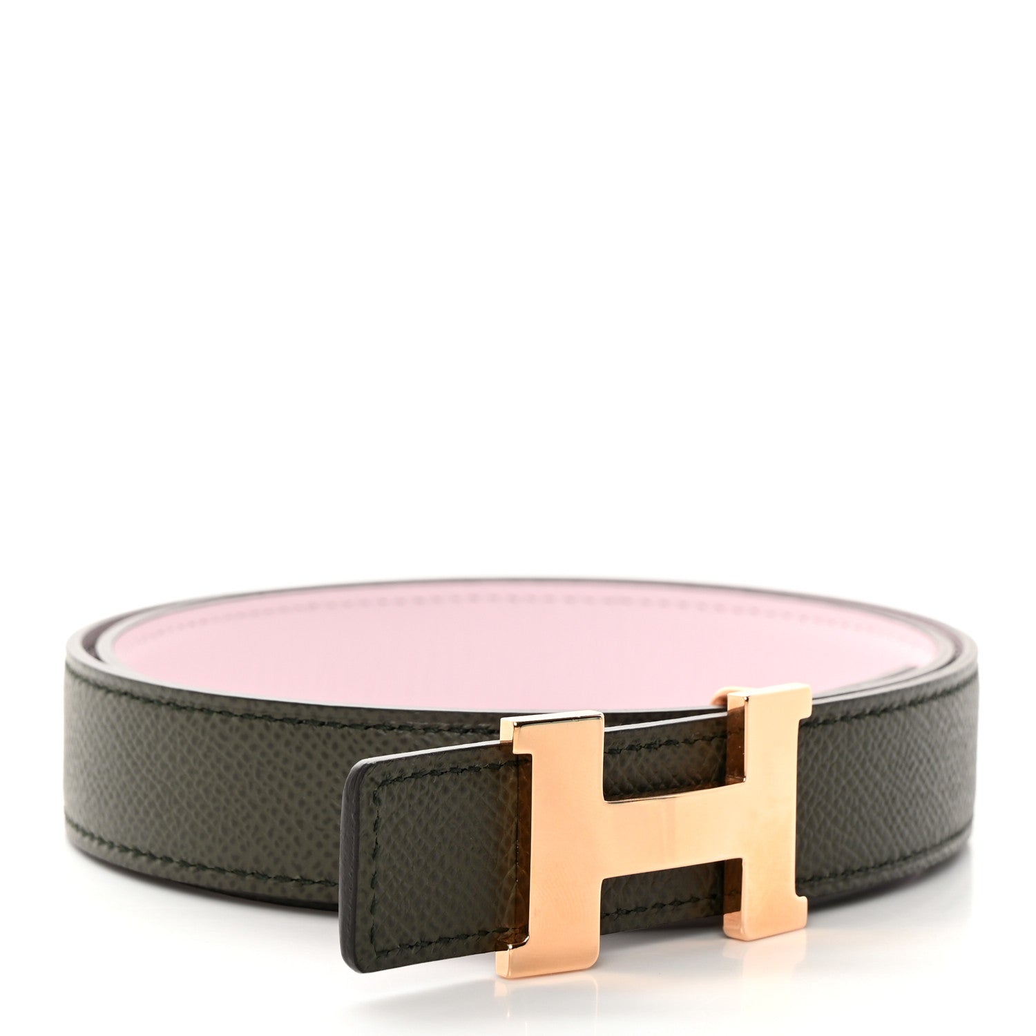 Hermes Swift Epsom 24mm Constance H Belt 70 28 Mauve Pale Vert De Gris 2 of 7