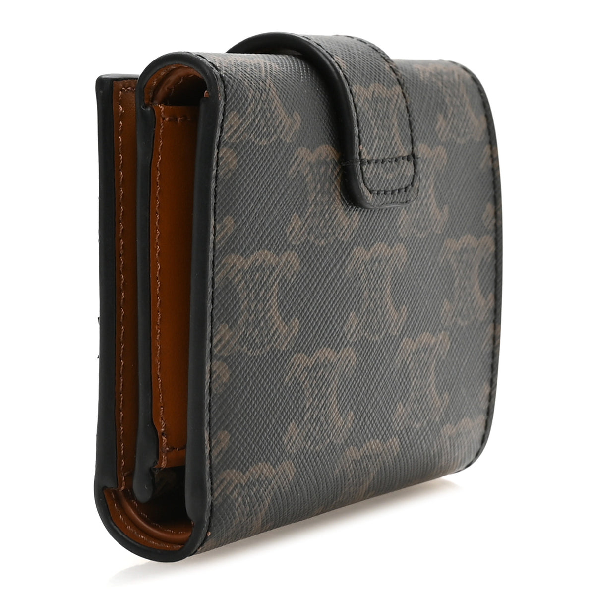 Triomphe Canvas Fine Strap Wallet Nino Tan