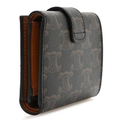 Celine Triomphe Canvas Fine Strap Wallet Nino Tan 3 of 9