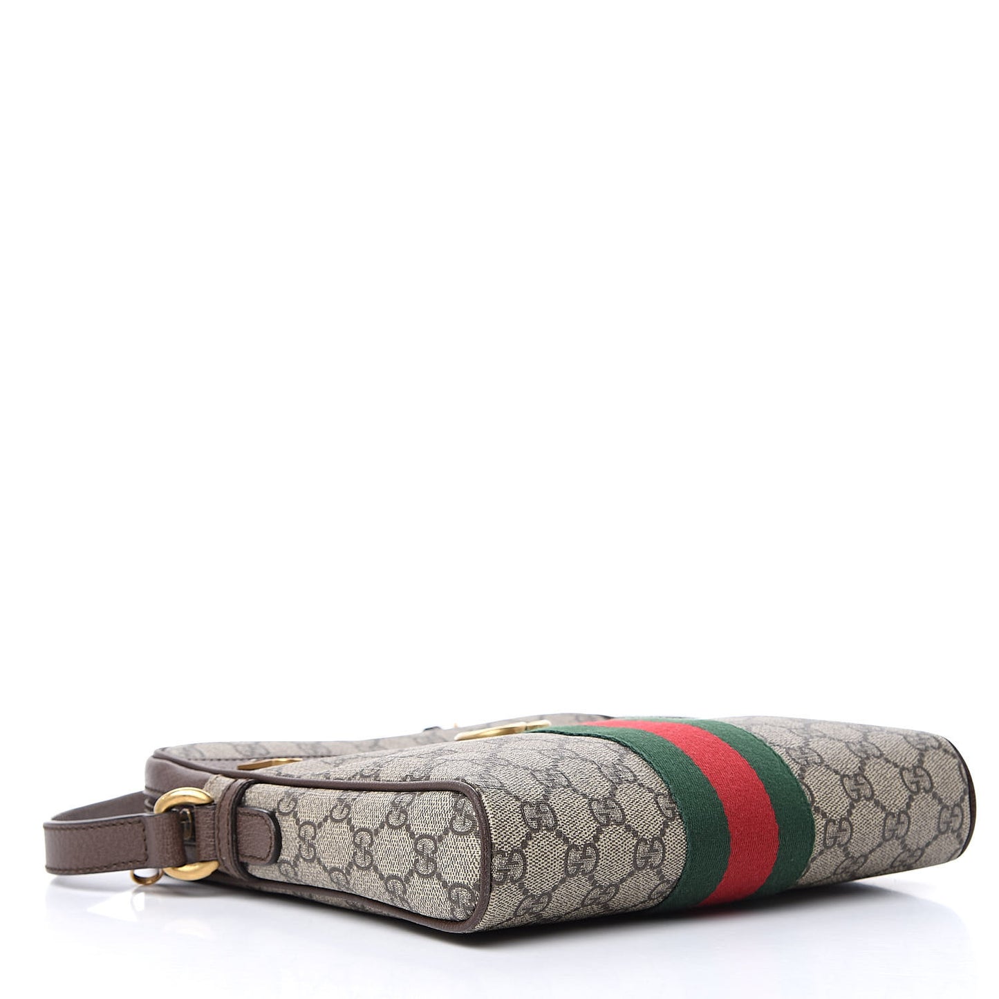 GG Supreme Monogram Web Small Ophidia Messenger Bag Brown