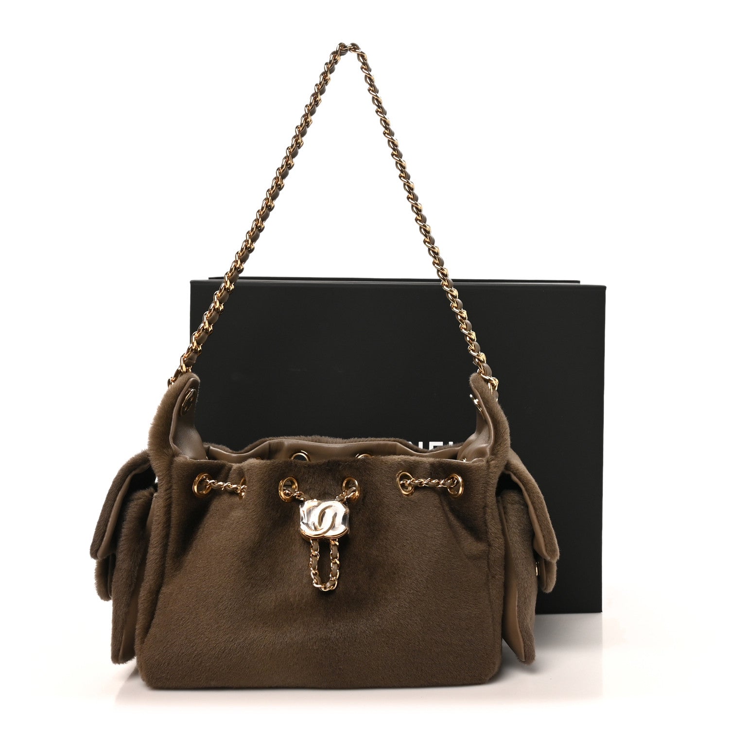 Chanel Pony Hair Mini Chanel 25 Handbag Dark Khaki 11 of 11
