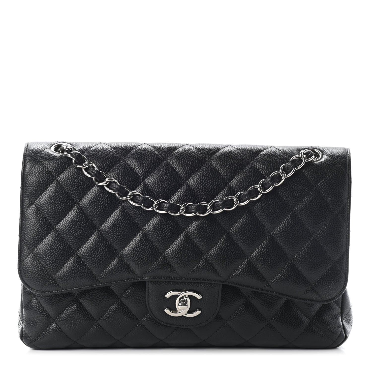 Chanel Caviar Quilted Jumbo Double Flap Black 1 of 10