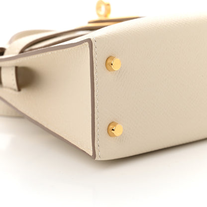 Hermes Epsom Mini Kelly Sellier 20 Craie 9 of 10